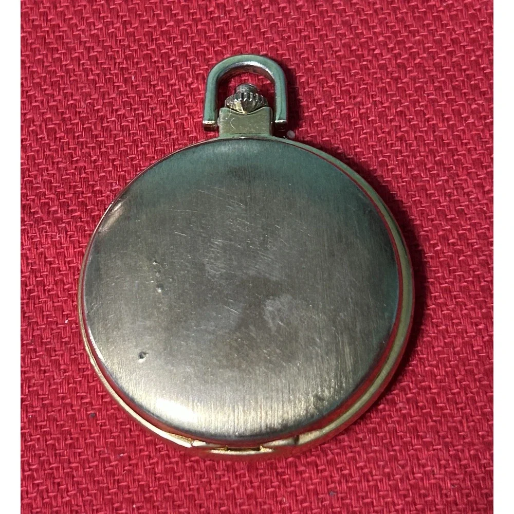 Vintage Elgin Hunter Gold Tone & White  Dial Pocket Watch Needs Battery